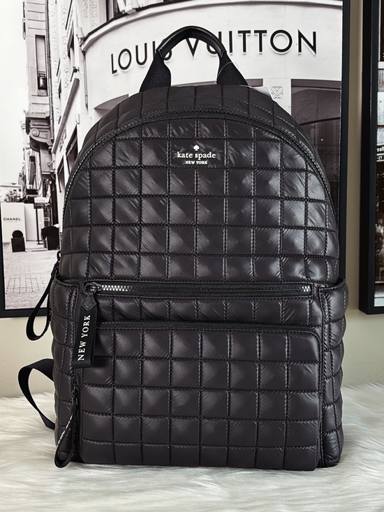 kate spade Handbags - kate spade Quilted Black Backpack